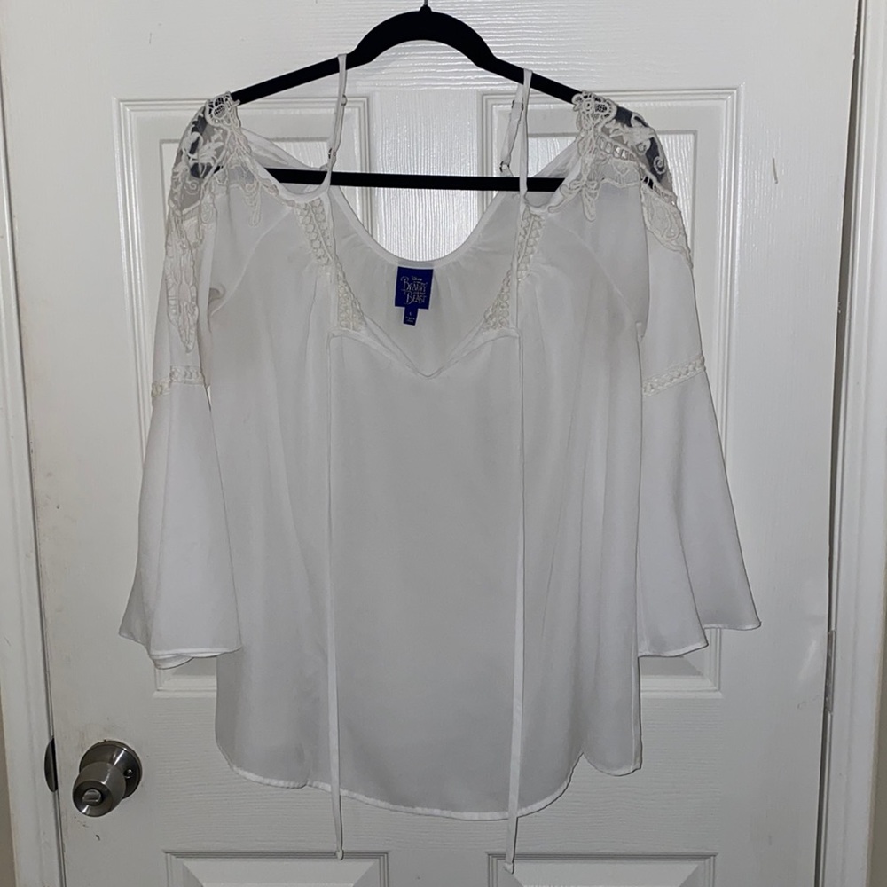 Beauty & The Beast sheer white blouse